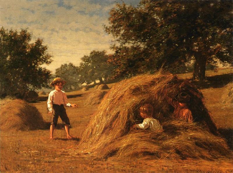 William Bliss Baker Hiding in the Haycocks oil painting image